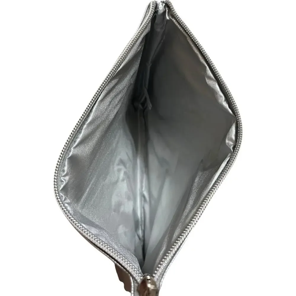 Zo Skin Health Makeup Bag Pouch Silver 8x10 New